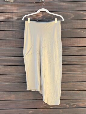Frank & Oak Satin Asymmetrical Champagne Skirt